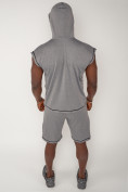 Оптом Спортивный костюм летний мужской светло-серого цвета 2262SS в Астане, фото 10