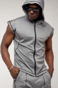 Оптом Спортивный костюм летний мужской светло-серого цвета 2262SS в Перми, фото 13