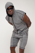 Оптом Спортивный костюм летний мужской светло-серого цвета 2262SS, фото 15