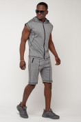 Оптом Спортивный костюм летний мужской светло-серого цвета 2262SS, фото 2