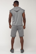 Оптом Спортивный костюм летний мужской светло-серого цвета 2262SS, фото 4