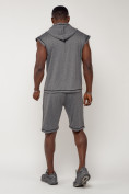 Оптом Спортивный костюм летний мужской серого цвета 2262Sr, фото 4