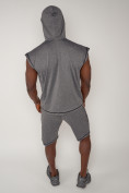 Оптом Спортивный костюм летний мужской серого цвета 2262Sr в Саратове, фото 9