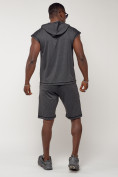 Оптом Спортивный костюм летний мужской темно-серого цвета 2262TC, фото 4
