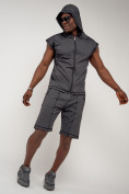 Оптом Спортивный костюм летний мужской темно-серого цвета 2262TC, фото 6