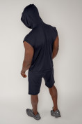 Оптом Спортивный костюм летний мужской темно-синего цвета 2262TS, фото 10