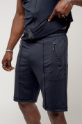 Оптом Спортивный костюм летний мужской темно-синего цвета 2262TS, фото 11