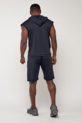 Оптом Спортивный костюм летний мужской темно-синего цвета 2262TS, фото 4
