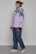 Оптом Горнолыжная куртка женская зимняя великан фиолетового цвета 2263F в Иркутске, фото 9
