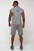Оптом Спортивный костюм летний мужской светло-серого цвета 2264SS, фото 6
