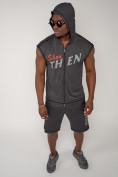 Оптом Спортивный костюм летний мужской темно-серого цвета 2264TC в Сочи, фото 12