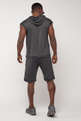 Оптом Спортивный костюм летний мужской темно-серого цвета 2264TC в Баку, фото 9