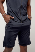 Оптом Спортивный костюм летний мужской темно-синего цвета 2264TS в Саратове, фото 13