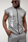Оптом Спортивный костюм летний мужской светло-серого цвета 2265SS в Казани, фото 16