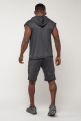Оптом Спортивный костюм летний мужской темно-серого цвета 2265TC, фото 4