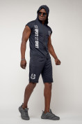 Оптом Спортивный костюм летний мужской темно-синего цвета 2265TS в Самаре, фото 6