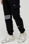 Оптом Трикотажные брюки мужские черного цвета 2269Ch в Перми, фото 6