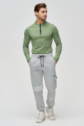 Оптом Трикотажные брюки мужские серого цвета 2269Sr в Казани, фото 2