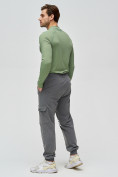 Оптом Трикотажные брюки мужские темно-серого цвета 2269TC, фото 3