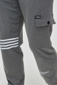 Оптом Трикотажные брюки мужские темно-серого цвета 2269TC, фото 6