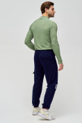 Оптом Трикотажные брюки мужские темно-синего цвета 2269TS, фото 5