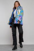 Оптом Горнолыжная куртка женская зимняя большого размера разноцветного цвета 2270-1Rz в Екатеринбурге, фото 17