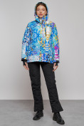 Оптом Горнолыжная куртка женская зимняя большого размера разноцветного цвета 2270-1Rz в Екатеринбурге, фото 18