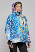 Оптом Горнолыжная куртка женская зимняя большого размера разноцветного цвета 2270-1Rz в Екатеринбурге, фото 20