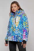 Оптом Горнолыжная куртка женская зимняя большого размера разноцветного цвета 2270-1Rz в Екатеринбурге, фото 3