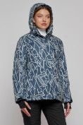 Оптом Горнолыжная куртка женская зимняя большого размера темно-серого цвета 2270-1TC в Екатеринбурге