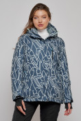 Оптом Горнолыжная куртка женская зимняя большого размера темно-серого цвета 2270-1TC в Екатеринбурге, фото 2