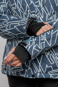Оптом Горнолыжная куртка женская зимняя большого размера темно-серого цвета 2270-1TC в Екатеринбурге, фото 5