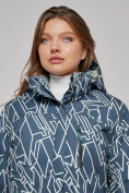 Оптом Горнолыжная куртка женская зимняя большого размера темно-серого цвета 2270-1TC в Екатеринбурге, фото 8