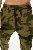 Оптом Трикотажные брюки зауженные камуфляжного цвета 227001Kf в Перми, фото 8