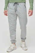 Оптом Трикотажные брюки мужские серого цвета 2270Sr в Перми, фото 6