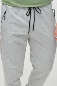 Оптом Трикотажные брюки мужские серого цвета 2270Sr в Перми, фото 7