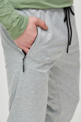 Оптом Трикотажные брюки мужские серого цвета 2270Sr в Казани, фото 9
