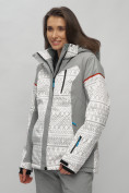 Оптом Горнолыжная куртка женская зимняя великан белого цвета 2272-1Bl в Перми, фото 2