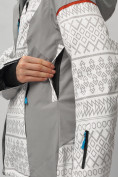 Оптом Горнолыжная куртка женская зимняя великан белого цвета 2272-1Bl во Владивостоке, фото 7