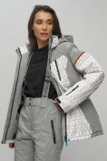 Оптом Горнолыжная куртка женская зимняя великан белого цвета 2272-1Bl, фото 9