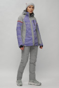 Оптом Горнолыжная куртка женская зимняя великан фиолетового цвета 2272-1F в  Красноярске, фото 13