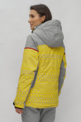 Оптом Горнолыжная куртка женская зимняя великан желтого цвета 2272-1J, фото 12
