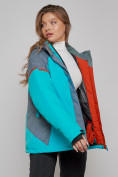Оптом Горнолыжная куртка женская зимняя большого размера бирюзового цвета 2272-3Br в Екатеринбурге, фото 13
