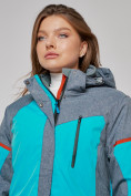 Оптом Горнолыжная куртка женская зимняя большого размера бирюзового цвета 2272-3Br в Екатеринбурге, фото 8
