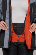 Оптом Горнолыжная куртка женская зимняя большого размера черного цвета 2272-3Ch в Екатеринбурге, фото 13