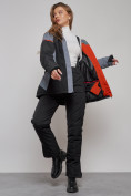 Оптом Горнолыжная куртка женская зимняя большого размера черного цвета 2272-3Ch в Екатеринбурге, фото 22