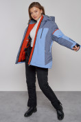 Оптом Горнолыжная куртка женская зимняя большого размера фиолетового цвета 2272-3F в Екатеринбурге, фото 12