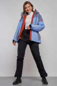 Оптом Горнолыжная куртка женская зимняя большого размера фиолетового цвета 2272-3F в Екатеринбурге, фото 15