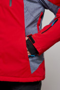 Оптом Горнолыжная куртка женская зимняя большого размера красного цвета 2272-3Kr в Казани, фото 10
