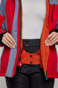 Оптом Горнолыжная куртка женская зимняя большого размера красного цвета 2272-3Kr в Екатеринбурге, фото 13
